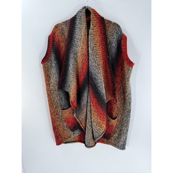 Women's Rebecca Elliot Shawl Collar Wool Blend Oversized Sweater Vest Size S/M - Picture 1 of 7